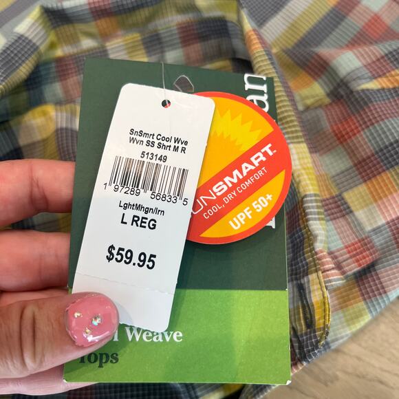 L.L. BEAN Men's SunSmart Cool Weave Shirt Short-Sleeve Size L - Picture 7 of 8